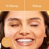 GrandeVANISH removes stubborn waterproof makeup no-makeup vs makeup graphic