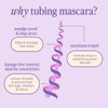 Why tubing mascara graphic, smudge-proof, maximum length and damage-free removal