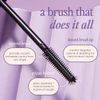 Close-up of the mascara wand, a brush that does it all graphic