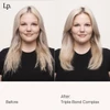 Before and after Triple Bond Complex smoother shinier blonde hair