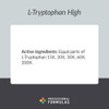 L-Tryptophan High active dilutions 15X to 200X ingredients card