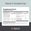 Vitamin C Ascorbate Caps supplement facts mineral ascorbates panel