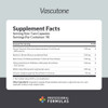 VascuTone supplement facts horse chestnut butcher broom panel