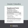 Greater Celandine aerial parts 1:1 extract supplement facts panel