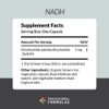 NADH supplement facts 5 mg nicotinamide adenine dinucleotide panel