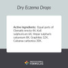 Dry Eczema Drops active homeopathic Graphites Calcarea card