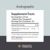Andrographis leaf 1:1 extract supplement facts panel