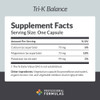 Tri-K Balance supplement facts calcium magnesium potassium panel