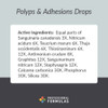 Polyps & Adhesions Drops active ingredients list