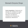 Stomach Enzyme Drops active Amylase Lipase Stomach ingredients card