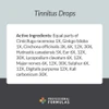 Tinnitus Drops active Cimicifuga Ginkgo Cinchona ingredients card
