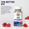 B12 Methylcobalamin raspberry bottle, the better B12 graphic