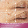 Before and after 8 weeks crow's feet comparison, eye area one