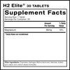 H2 Elite Supplement Facts magnesium panel