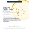 How to take NAD+ Gold graphic, 2 pumps held in the mouth 30 to 90 seconds