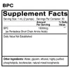 Liposomal BPC supplement facts panel