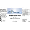Core Olive Leaf label unrolled with supplement facts and directions