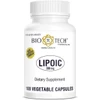 Bio-Tech Pharmacal Lipoic 300 mg 100 vegetable capsules white bottle