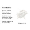 Creatine powder with how-to-use directions