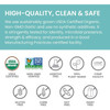 Organic Garlic high-quality clean safe organic Non-GMO icons graphic