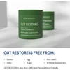 Two Gut Restore tubs, free from gluten dairy egg sugar Non-GMO graphic