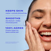 Woman touching face, Superactive matte all day no white cast graphic