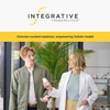 Clinician with patient, clinician-curated solutions holistic health graphic