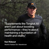 Marathoner Ken Rideout quote, Tongkat Ali foundation of health graphic