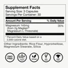 Magtein Supplement Facts magnesium L-threonate 2 g vegan free-from panel