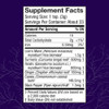 Brain and Body Powder Supplement Facts lion mane turmeric reishi panel
