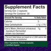 Lion's Mane 60 capsules Supplement Facts mycelium 1 g panel