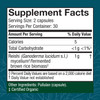 Reishi 60 capsules Supplement Facts mycelium 1 g panel