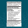 Reishi Extract 1 oz Supplement Facts mycelium fruit body panel