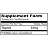 Priority One Thyroid 65mg supplement facts panel