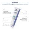 Obagi Retinol 1.0 tube with vitamin A benefit callouts infographic