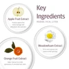 epionce Renewal Facial Lotion key ingredients infographic with fruit and flower