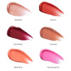 Six Perfecting Gloss swatches: Nude Pearl, Santorini, Berry Breeze, Sunkissed, Beach Blush, Palm Springs Pink