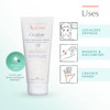 Hand cream tube with uses graphic