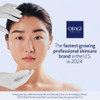 Model with gloved hands beside Obagi Medical brand ranking text