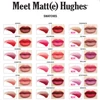 Meet Matt(e) Hughes lip swatches labeled by shade name