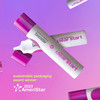 Several Clear Start booster tubes on purple with sustainable packaging award text