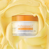 Professional-C Polish + Mask jar resting in yellow scrub texture