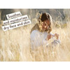 Child in a grassy field, soothes and moisturizes dry face and skin graphic