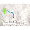 Natural origin zinc oxide powder ingredient graphic