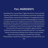 Obagi REBALANCE full ingredients list on navy background