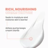 Rich cream texture with airless pump text