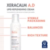 XeraCalm pump bottle with sterile packaging, balances and rich texture text