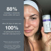 Woman holding Stabilizing Repair Cream, 88% increase in ceramide levels claim