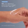Clinical proof graphic with serum on the back of a hand, alternate version