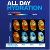 All day hydration heatmaps untreated vs UV Hydra 8 hour graphic